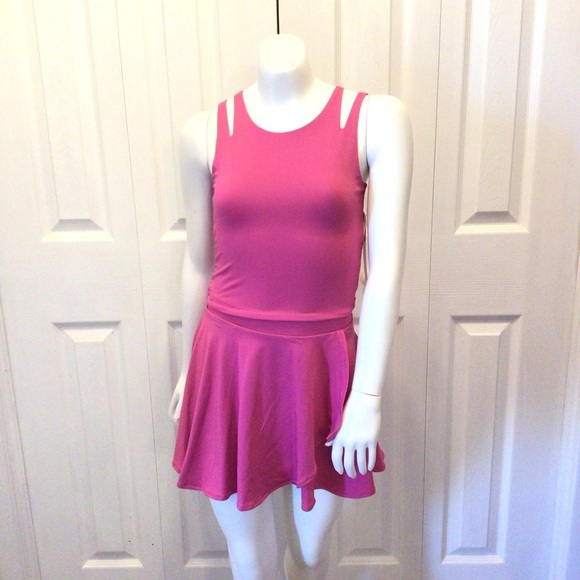 Yogalicious Girls 2Pc Sunrise Cut-Out Tank + Tulip Hem Skort Activewear Set - Picture 9 of 16